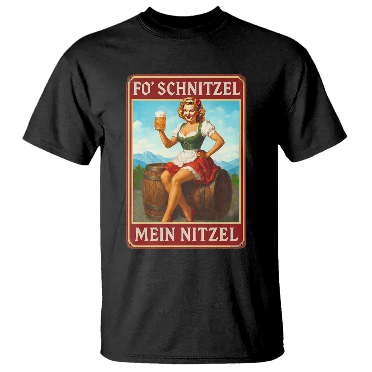 Funny Oktoberfest T Shirt German Octoberfest Matching Drinking Beer Pun Up Girl TS10 Black Print Your Wear