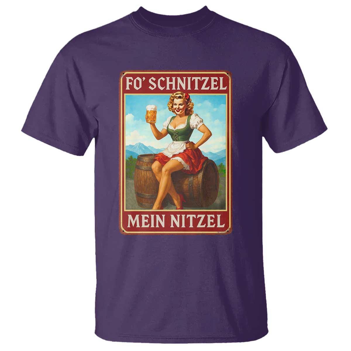 Funny Oktoberfest T Shirt German Octoberfest Matching Drinking Beer Pun Up Girl TS10 Purple Print Your Wear