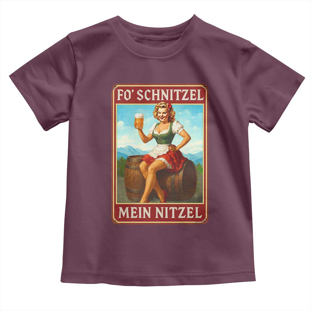 Funny Oktoberfest Toddler T Shirt German Octoberfest Matching Drinking Beer Pun Up Girl TS10 Maroon Print Your Wear