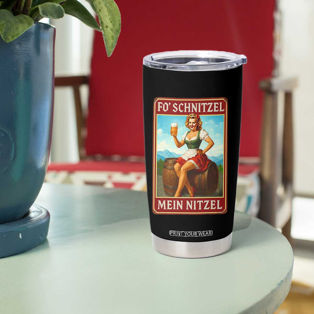 Funny Oktoberfest Tumbler Cup German Octoberfest Matching Drinking Beer Pun Up Girl TS10 Print Your Wear
