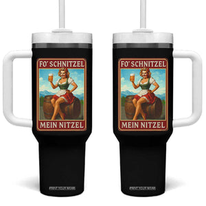 Funny Oktoberfest Tumbler With Handle German Octoberfest Matching Drinking Beer Pun Up Girl TS10 One Size: 40 oz Black Print Your Wear