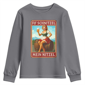 Funny Oktoberfest Youth Sweatshirt German Octoberfest Matching Drinking Beer Pun Up Girl TS10 Charcoal Print Your Wear