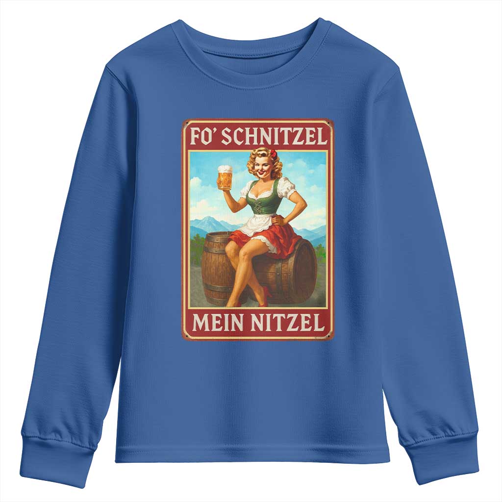 Funny Oktoberfest Youth Sweatshirt German Octoberfest Matching Drinking Beer Pun Up Girl TS10 Royal Blue Print Your Wear