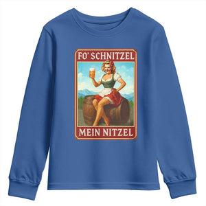 Funny Oktoberfest Youth Sweatshirt German Octoberfest Matching Drinking Beer Pun Up Girl TS10 Royal Blue Print Your Wear
