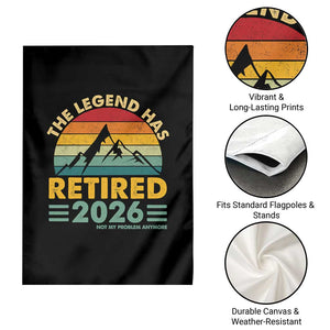 Retired 2026 Not My Problem Anymore Garden Flag Vintage Retirement Gift