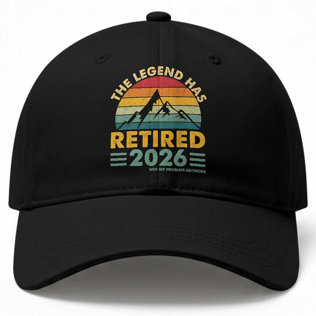 Retired 2026 Not My Problem Anymore Baseball Cap Vintage Retirement Gift
