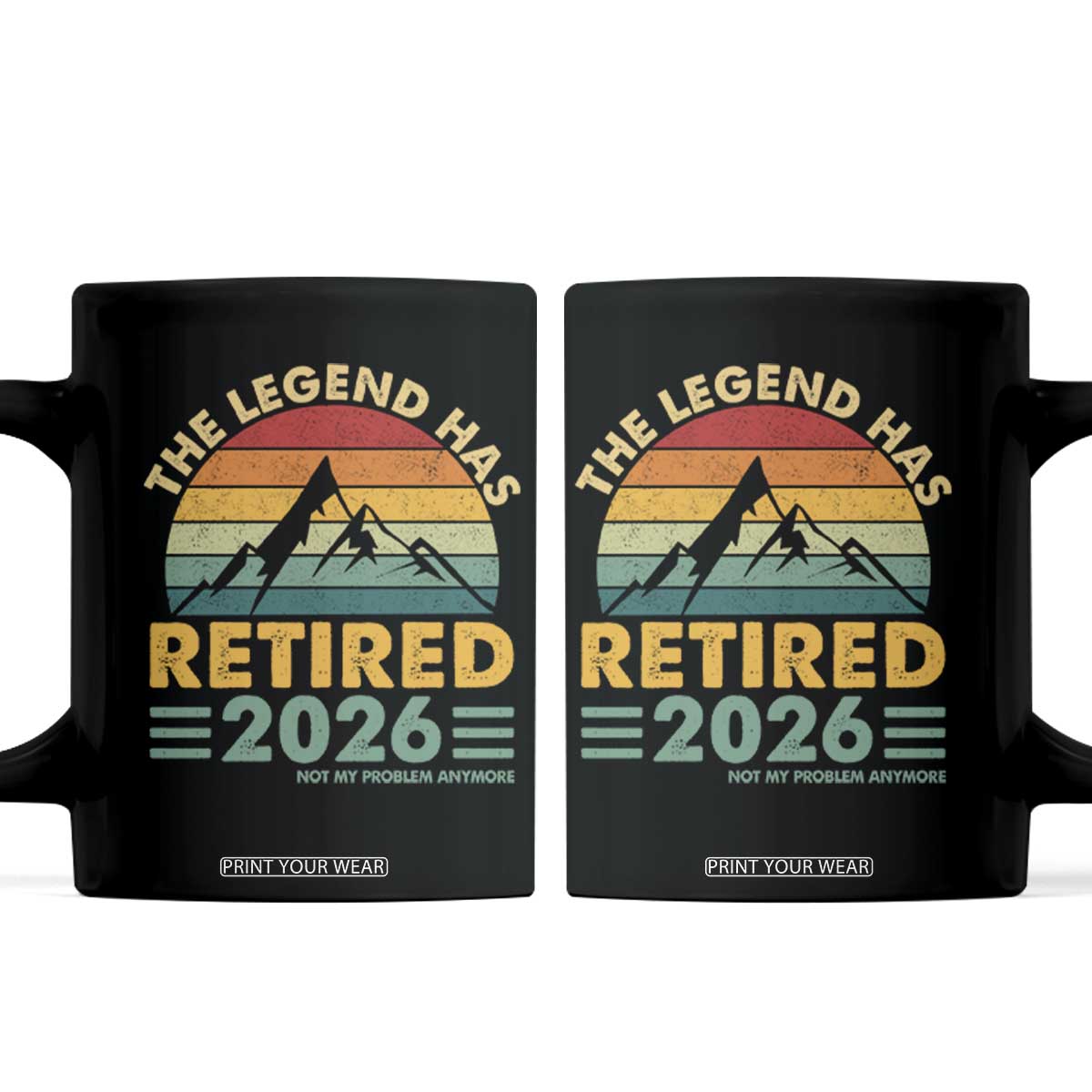 Retired 2026 Not My Problem Anymore Coffee Mug Vintage Retirement Gift