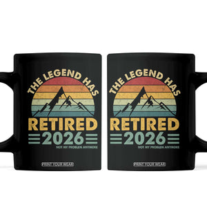 Retired 2026 Not My Problem Anymore Coffee Mug Vintage Retirement Gift