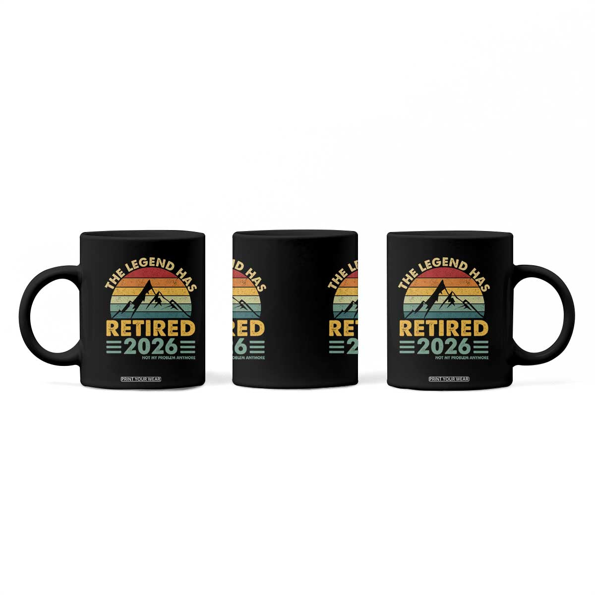 Retired 2026 Not My Problem Anymore Coffee Mug Vintage Retirement Gift