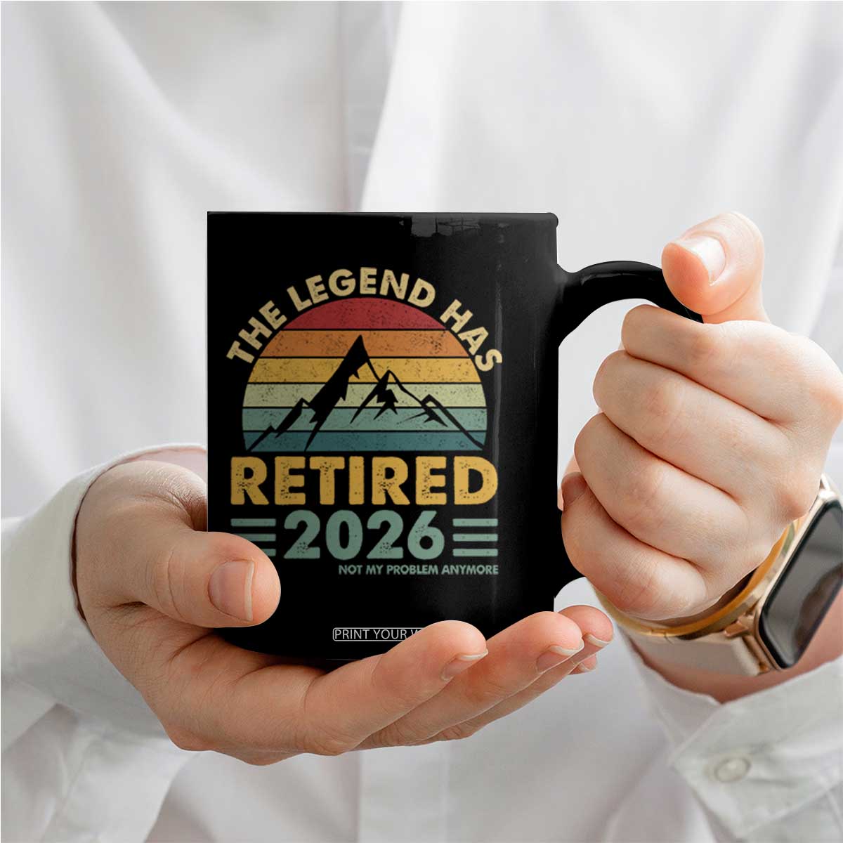 Retired 2026 Not My Problem Anymore Coffee Mug Vintage Retirement Gift
