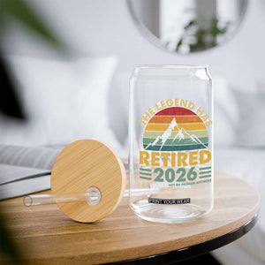 Retired 2026 Not My Problem Anymore Glass Can Vintage Retirement Gift