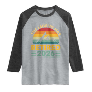 Retired 2026 Not My Problem Anymore Raglan Shirt Vintage Retirement Gift TS10 Heather Gray Heather Charcoal Print Your Wear