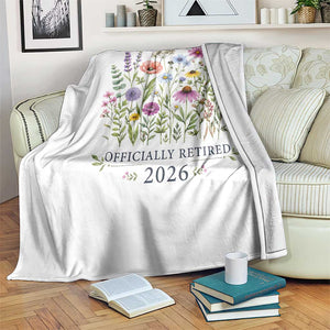 Officially Retired 2026 Wildflowers Botanical Floral Graphic Throw Blanket