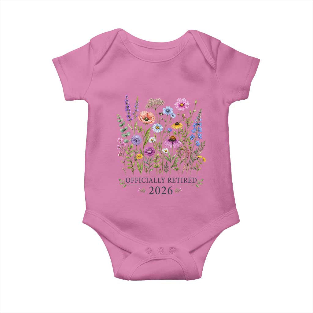 Officially Retired 2026 Wildflowers Botanical Floral Graphic Baby Onesie TS10 Azalea Print Your Wear
