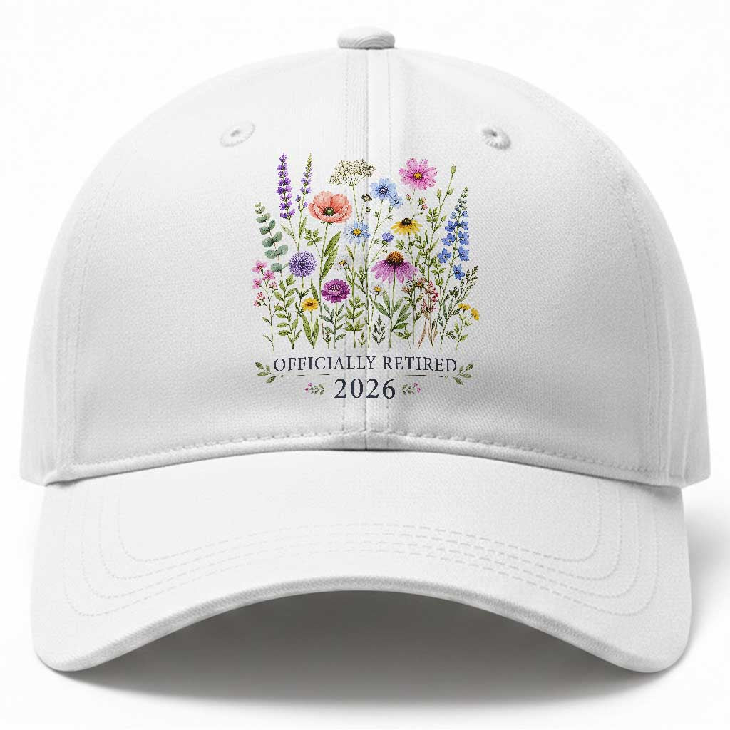 Officially Retired 2026 Wildflowers Botanical Floral Graphic Baseball Cap TS10 Print Your Wear