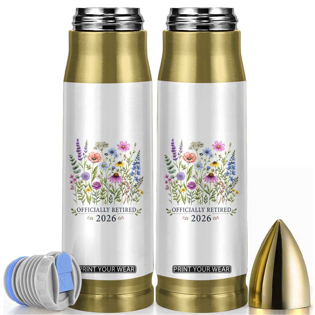 Officially Retired 2026 Wildflowers Botanical Floral Graphic Bullet Tumbler TS10 White Print Your Wear