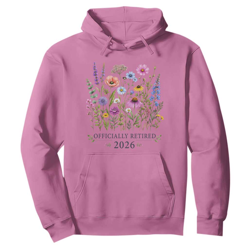 Officially Retired 2026 Wildflowers Botanical Floral Graphic Hoodie TS10 Azalea Print Your Wear