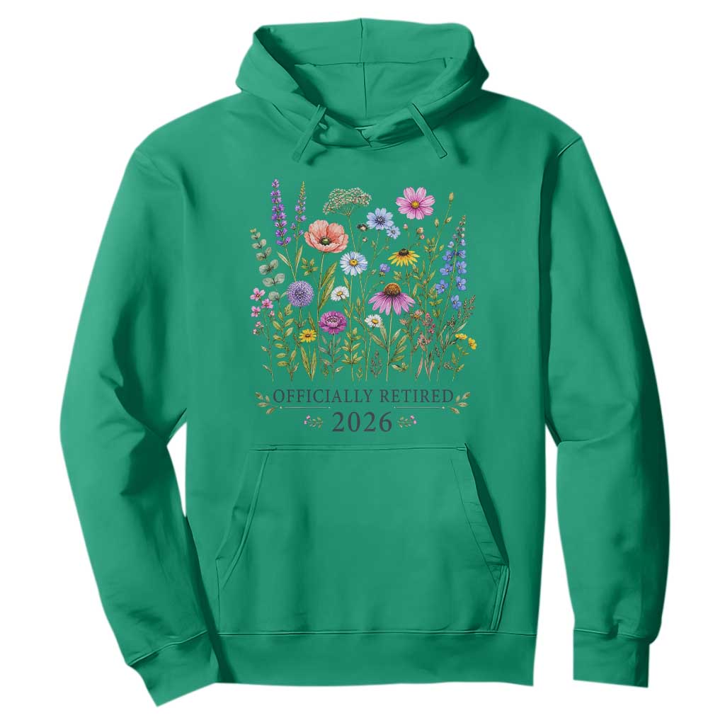 Officially Retired 2026 Wildflowers Botanical Floral Graphic Hoodie TS10 Irish Green Print Your Wear