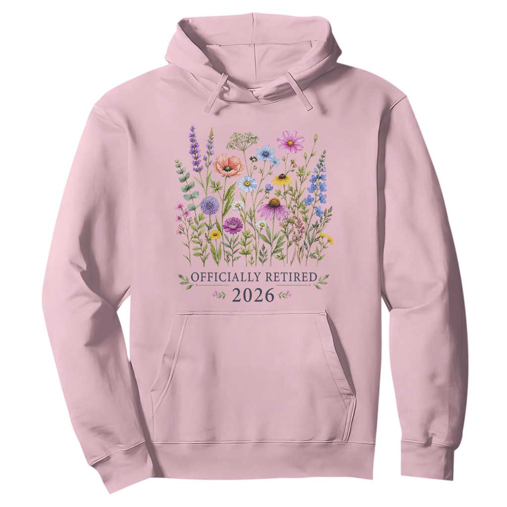 Officially Retired 2026 Wildflowers Botanical Floral Graphic Hoodie TS10 Light Pink Print Your Wear