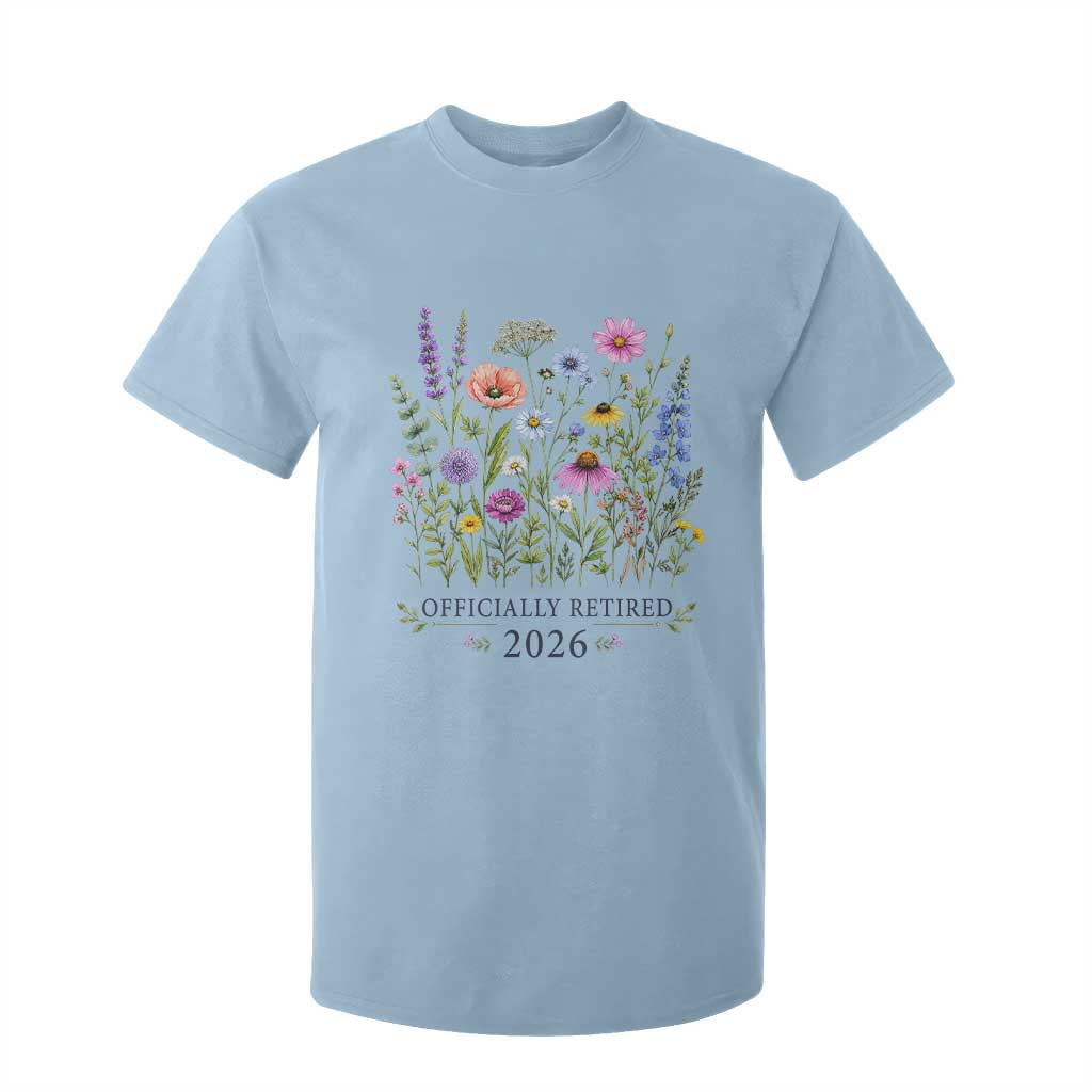 Officially Retired 2026 Wildflowers Botanical Floral Graphic T Shirt For Kid TS10 Light Blue Print Your Wear