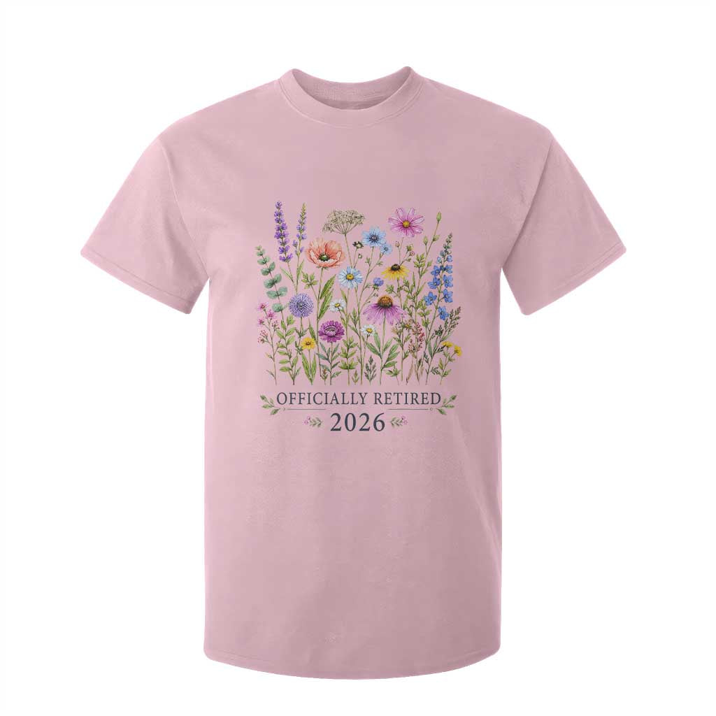 Officially Retired 2026 Wildflowers Botanical Floral Graphic T Shirt For Kid TS10 Light Pink Print Your Wear