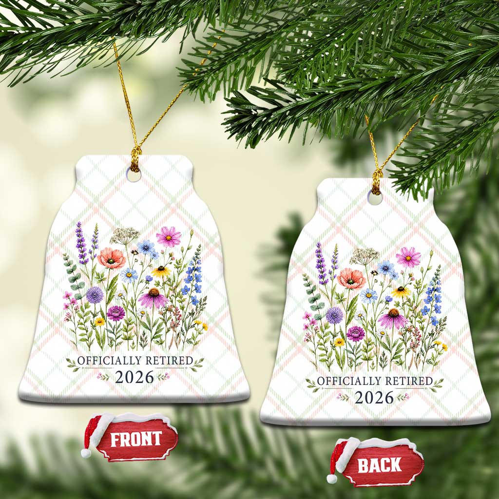 Officially Retired 2026 Wildflowers Botanical Floral Graphic Ceramic Ornament TS10 Print Your Wear