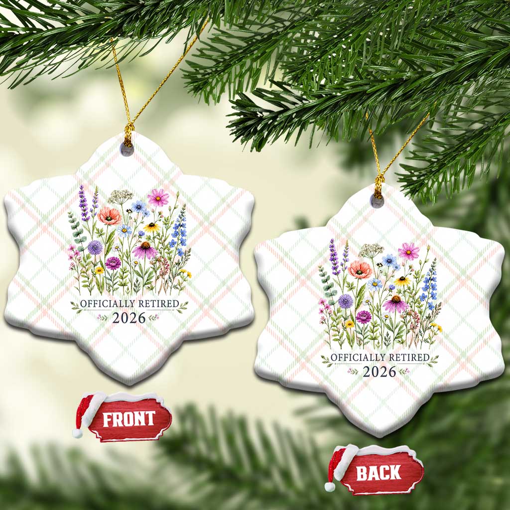 Officially Retired 2026 Wildflowers Botanical Floral Graphic Ceramic Ornament TS10 Print Your Wear