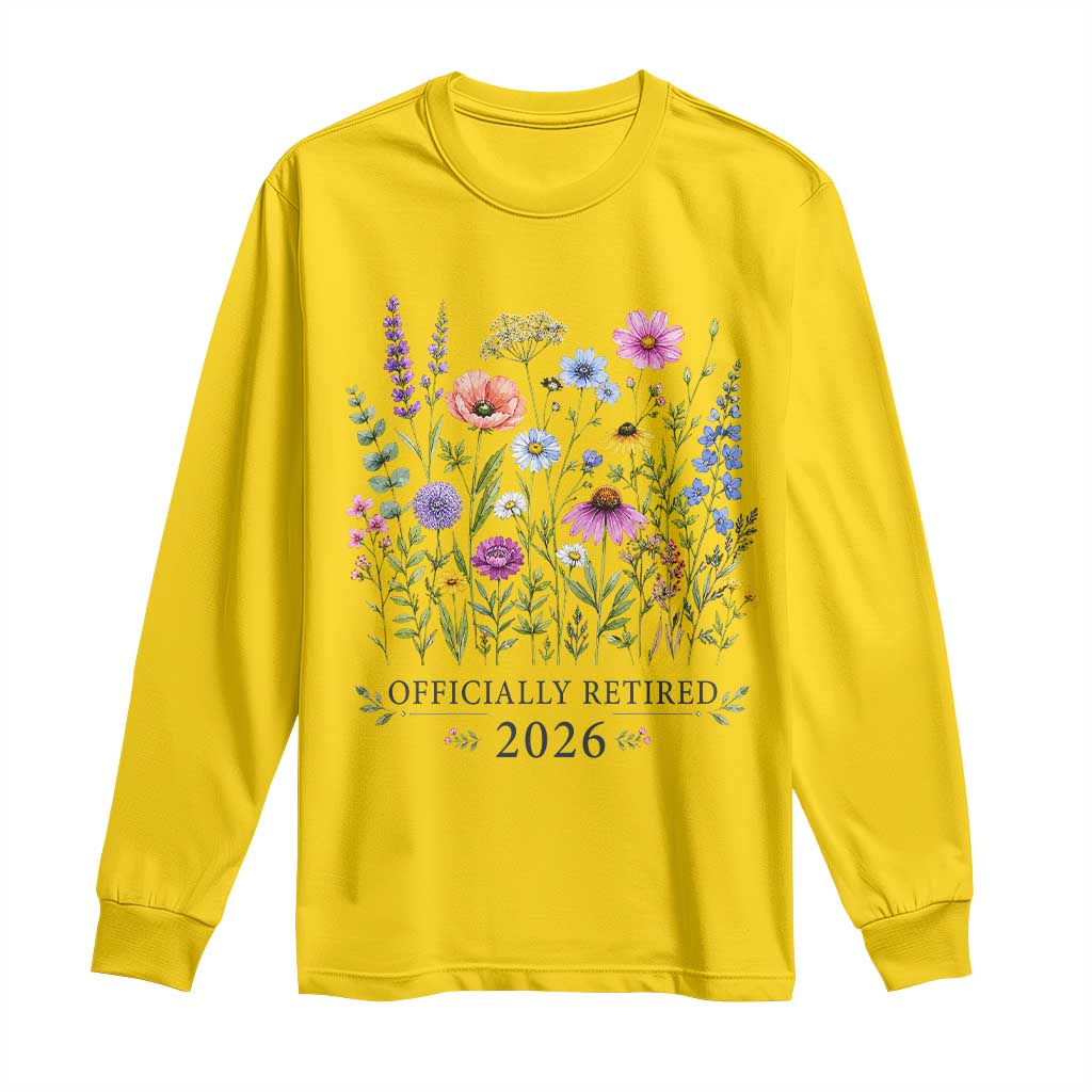 Officially Retired 2026 Wildflowers Botanical Floral Graphic Long Sleeve Shirt TS10 Daisy Print Your Wear
