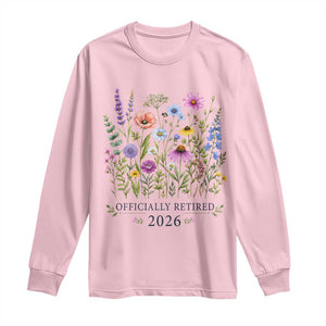 Officially Retired 2026 Wildflowers Botanical Floral Graphic Long Sleeve Shirt TS10 Light Pink Print Your Wear