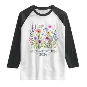 Officially Retired 2026 Wildflowers Botanical Floral Graphic Raglan Shirt TS10 White Black Print Your Wear
