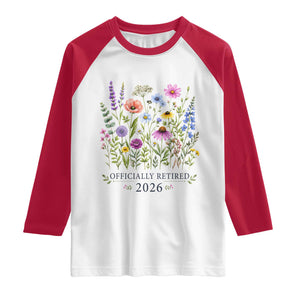 Officially Retired 2026 Wildflowers Botanical Floral Graphic Raglan Shirt TS10 White Red Print Your Wear