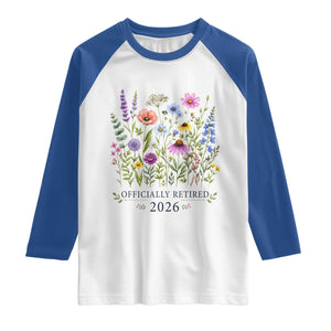 Officially Retired 2026 Wildflowers Botanical Floral Graphic Raglan Shirt TS10 White Royal Print Your Wear