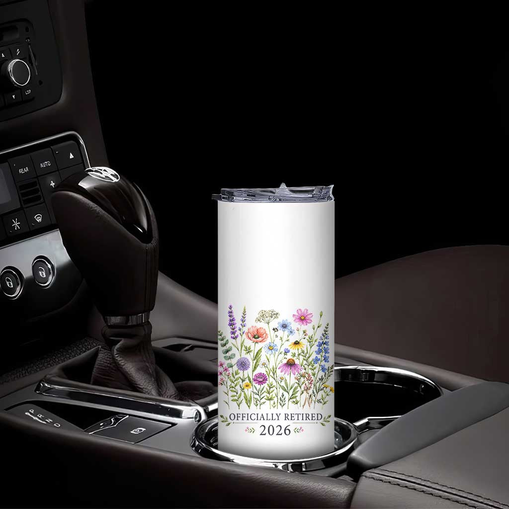 Officially Retired 2026 Wildflowers Botanical Floral Graphic Skinny Tumbler