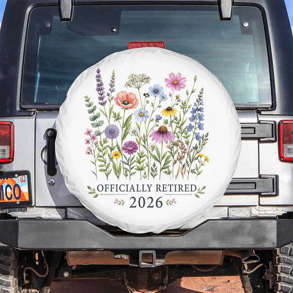 Officially Retired 2026 Wildflowers Botanical Floral Graphic Spare Tire Cover TS10