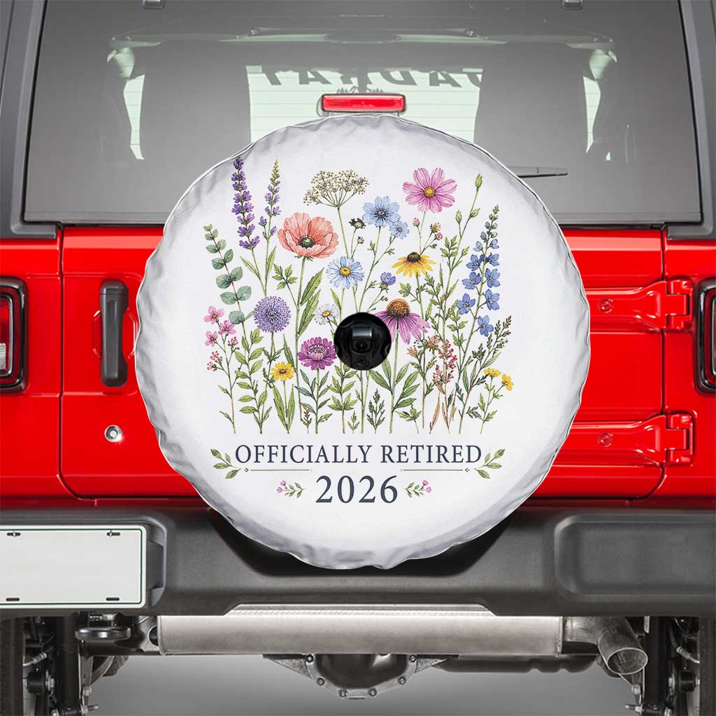 Officially Retired 2026 Wildflowers Botanical Floral Graphic Spare Tire Cover TS10