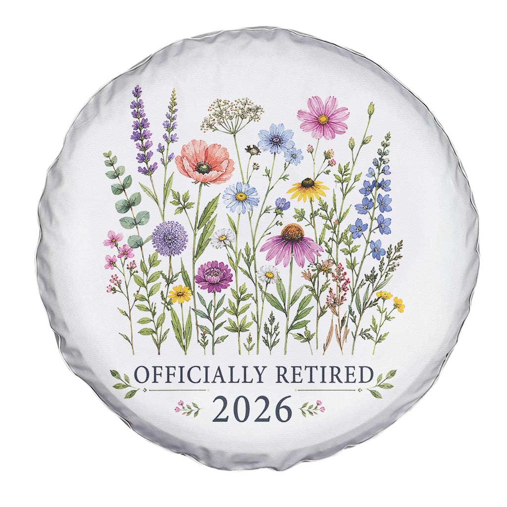 Officially Retired 2026 Wildflowers Botanical Floral Graphic Spare Tire Cover TS10