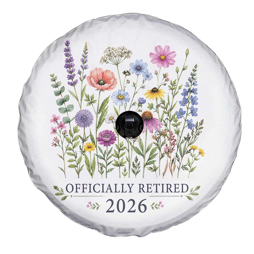 Officially Retired 2026 Wildflowers Botanical Floral Graphic Spare Tire Cover TS10