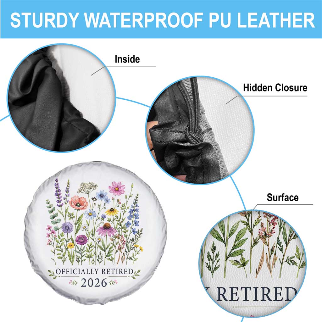 Officially Retired 2026 Wildflowers Botanical Floral Graphic Spare Tire Cover TS10