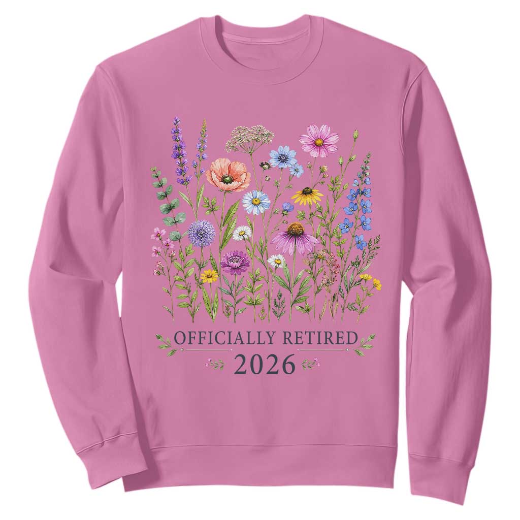 Officially Retired 2026 Wildflowers Botanical Floral Graphic Sweatshirt TS10 Azalea Print Your Wear