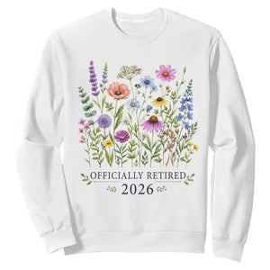 Officially Retired 2026 Wildflowers Botanical Floral Graphic Sweatshirt TS10 White Print Your Wear