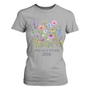 Officially Retired 2026 Wildflowers Botanical Floral Graphic T Shirt For Women TS10 Sport Gray Print Your Wear