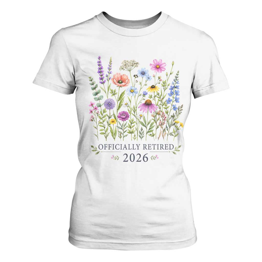 Officially Retired 2026 Wildflowers Botanical Floral Graphic T Shirt For Women TS10 White Print Your Wear