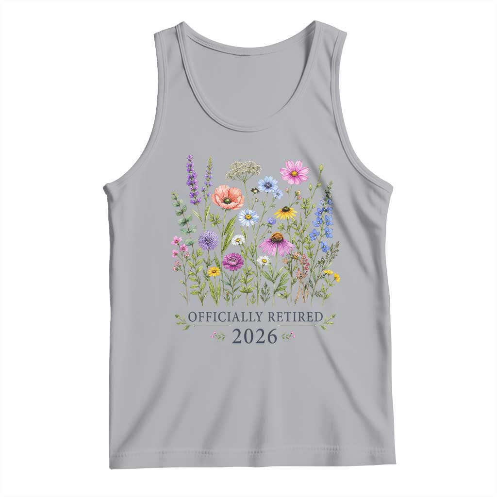 Officially Retired 2026 Wildflowers Botanical Floral Graphic Tank Top TS10 Athletic Heather Print Your Wear