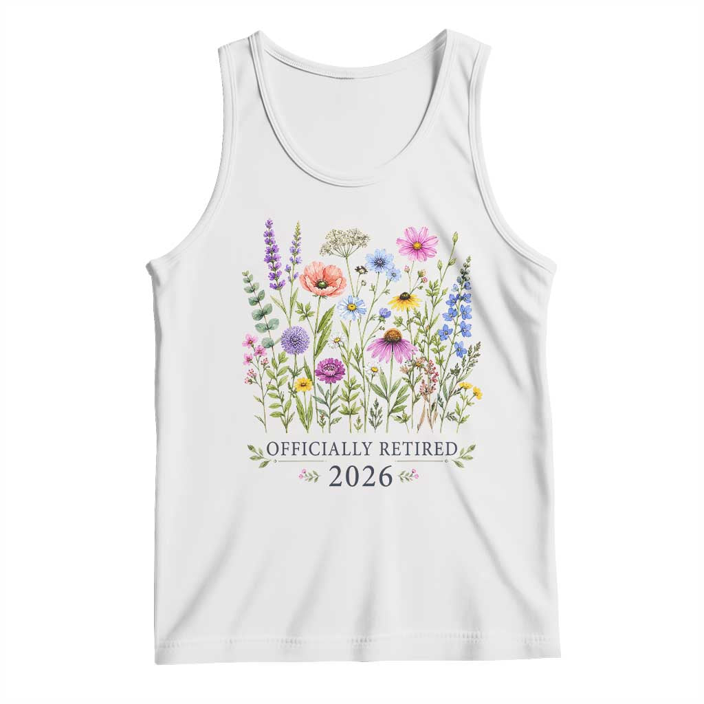Officially Retired 2026 Wildflowers Botanical Floral Graphic Tank Top TS10 White Print Your Wear