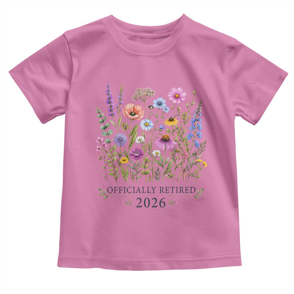 Officially Retired 2026 Wildflowers Botanical Floral Graphic Toddler T Shirt TS10 Azalea Print Your Wear