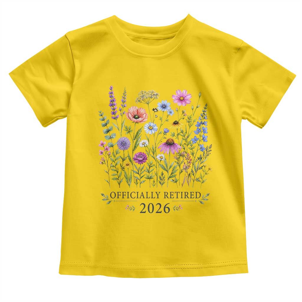 Officially Retired 2026 Wildflowers Botanical Floral Graphic Toddler T Shirt TS10 Daisy Print Your Wear