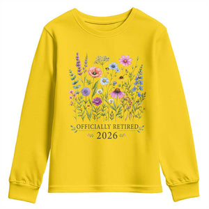 Officially Retired 2026 Wildflowers Botanical Floral Graphic Youth Sweatshirt TS10 Daisy Print Your Wear