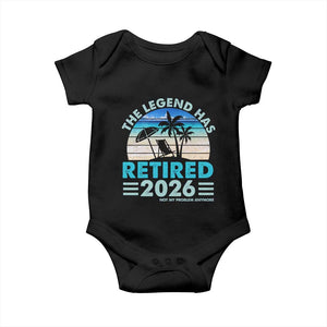 The Legend Has Retired 2026 Baby Onesie Vintage Tropical Beach Sunset Graphic Ocean Vibes TS10 Black Print Your Wear