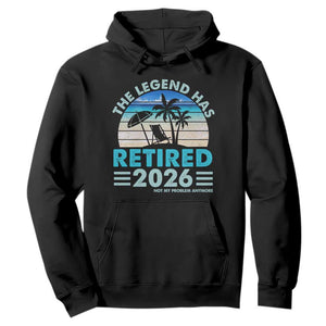 The Legend Has Retired 2026 Hoodie Vintage Tropical Beach Sunset Graphic Ocean Vibes TS10 Black Print Your Wear