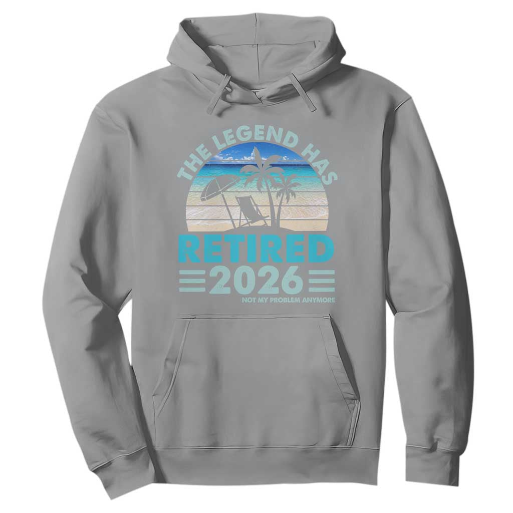 The Legend Has Retired 2026 Hoodie Vintage Tropical Beach Sunset Graphic Ocean Vibes TS10 Sport Gray Print Your Wear